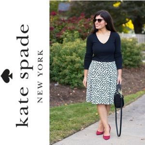 Kate Spade Dalmatian print cotton skirt
